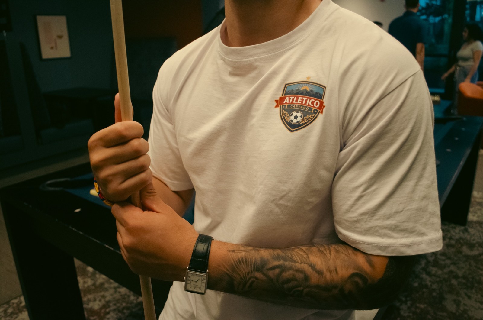 Atlético Cartago player wearing the Club T-Shirt (WH)